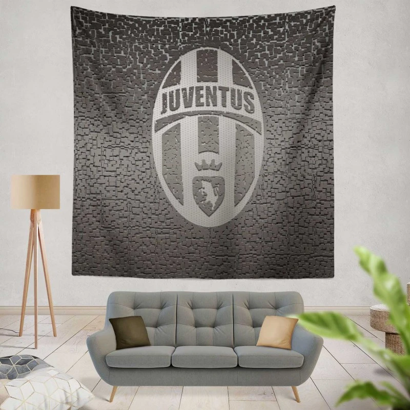 Brick Design Juve Football Old Logo Tapestry
