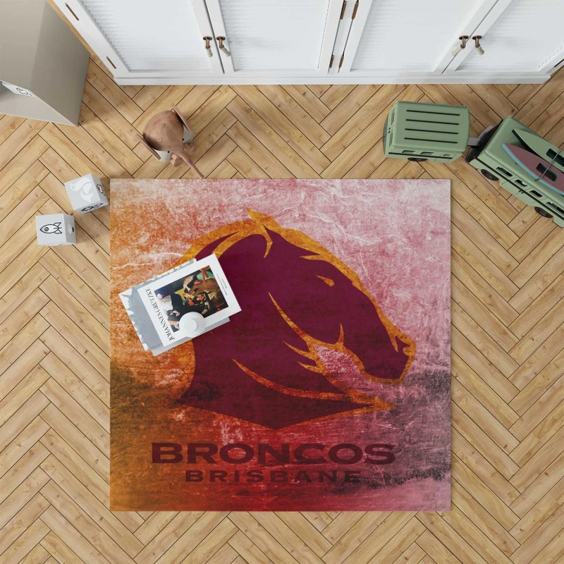 Brisbane Broncos Professional NRL Rugby Team Rug