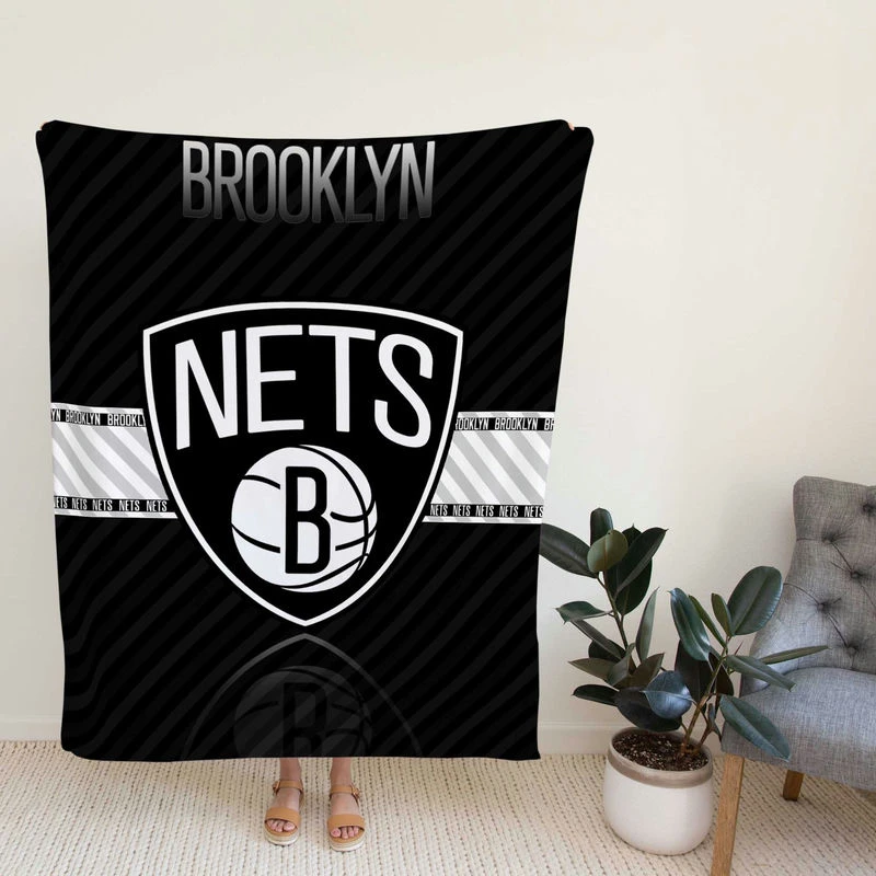 Brooklyn Nets Top Ranked NBA Basketball Team Fleece Blanket