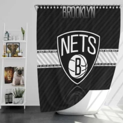 Brooklyn Nets Top Ranked NBA Basketball Team Shower Curtain