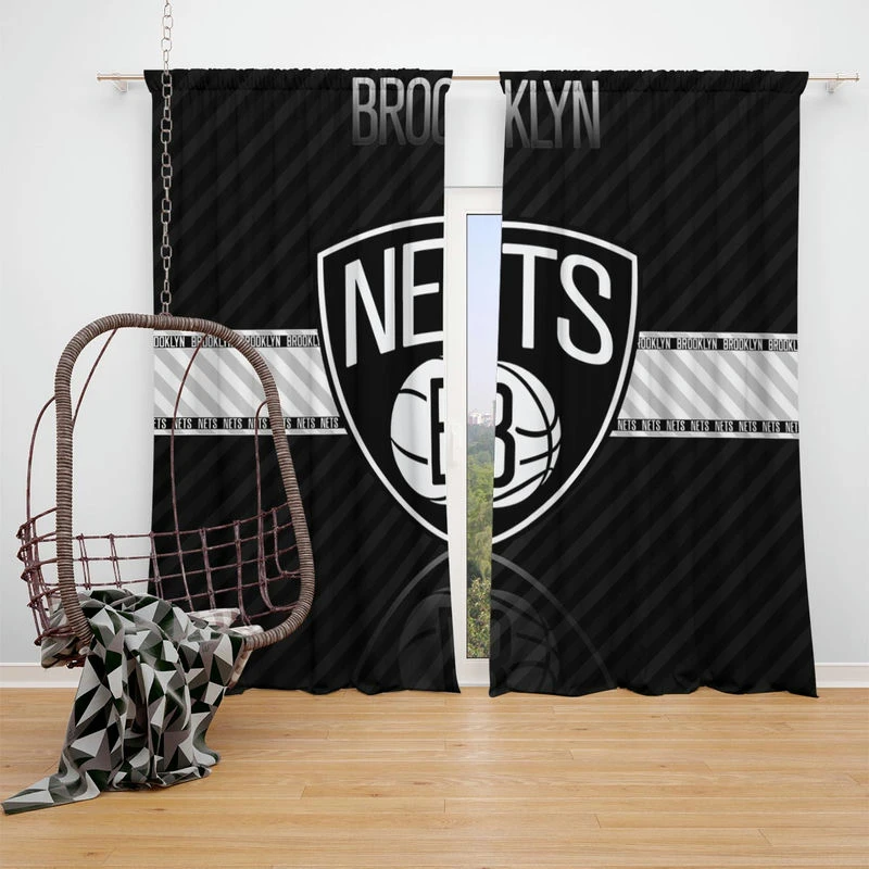 Brooklyn Nets Top Ranked NBA Basketball Team Window Curtain