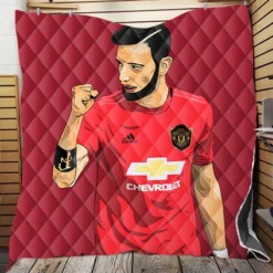 Bruno Fernandes Manchester United Football Player Quilt Blanket