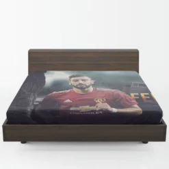 Bruno Fernandes Manchester United Midfield Football Player Fitted Sheet 1