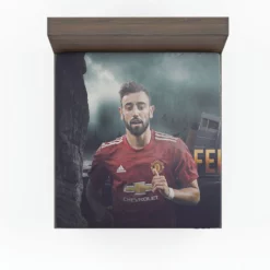 Bruno Fernandes Manchester United Midfield Football Player Fitted Sheet