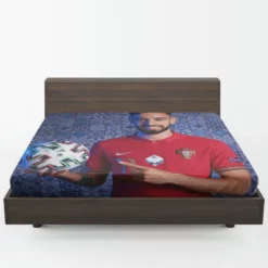 Bruno Fernandes Portuguese Football Player Fitted Sheet 1