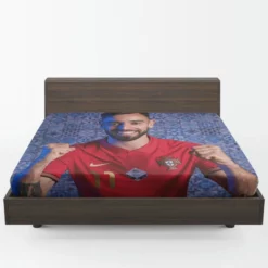 Bruno Fernandes Professional Football Player Fitted Sheet 1