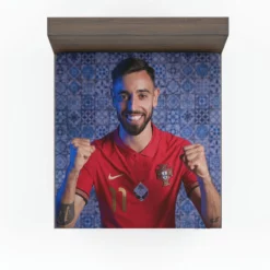 Bruno Fernandes Professional Football Player Fitted Sheet