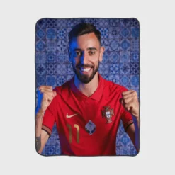 Bruno Fernandes Professional Football Player Fleece Blanket 1