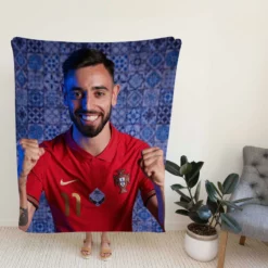 Bruno Fernandes Professional Football Player Fleece Blanket