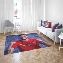 Bruno Fernandes Professional Football Player Rug 2