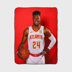 Bruno Fernando Top Ranked NBA Basketball Player Fleece Blanket 1