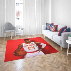 Bruno Fernando Top Ranked NBA Basketball Player Rug 2