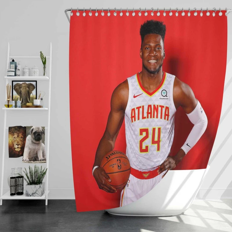 Bruno Fernando Top Ranked NBA Basketball Player Shower Curtain