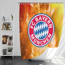 Bundesliga Football Club FC Bayern Munich Shower Curtain
