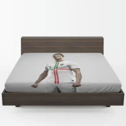 CR7 Cristiano Ronaldo in no Seven Jersey Fitted Sheet 1