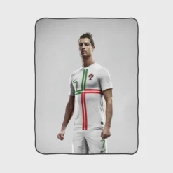 CR7 Cristiano Ronaldo in no Seven Jersey Fleece Blanket 1