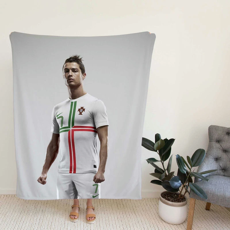 CR7 Cristiano Ronaldo in no Seven Jersey Fleece Blanket