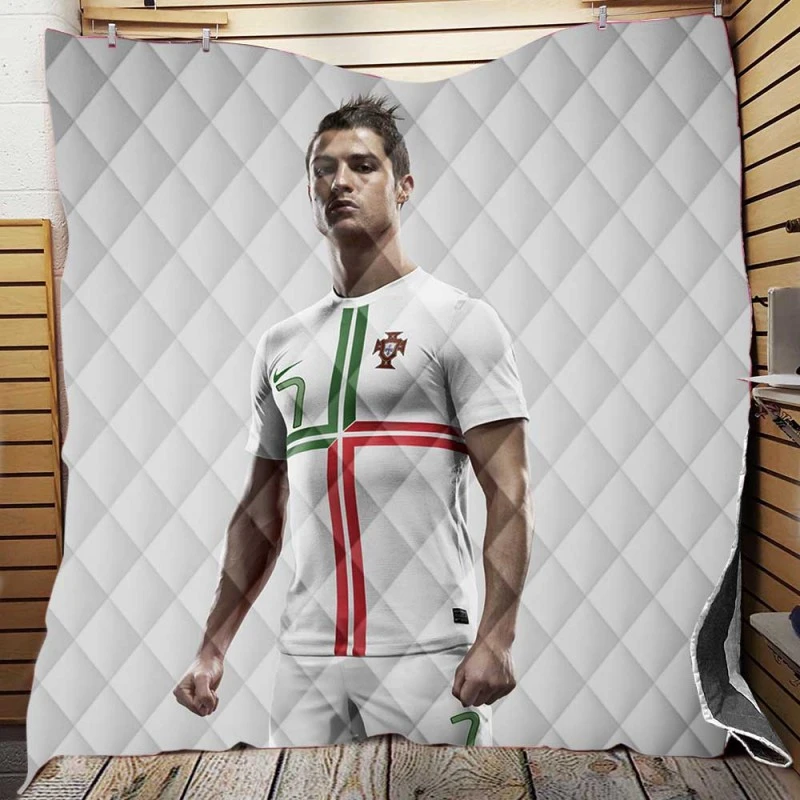 CR7 Cristiano Ronaldo in no Seven Jersey Quilt Blanket