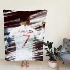 CR7 Portugal Soccer Star Fleece Blanket