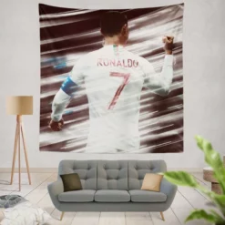 CR7 Portugal Soccer Star Tapestry