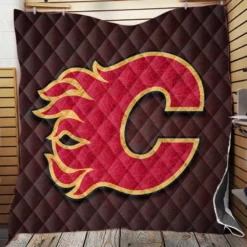 Calgary Flames Classic NHL Hockey Team Quilt Blanket