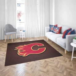 Calgary Flames Classic NHL Hockey Team Rug 2