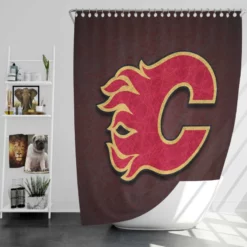 Calgary Flames Classic NHL Hockey Team Shower Curtain