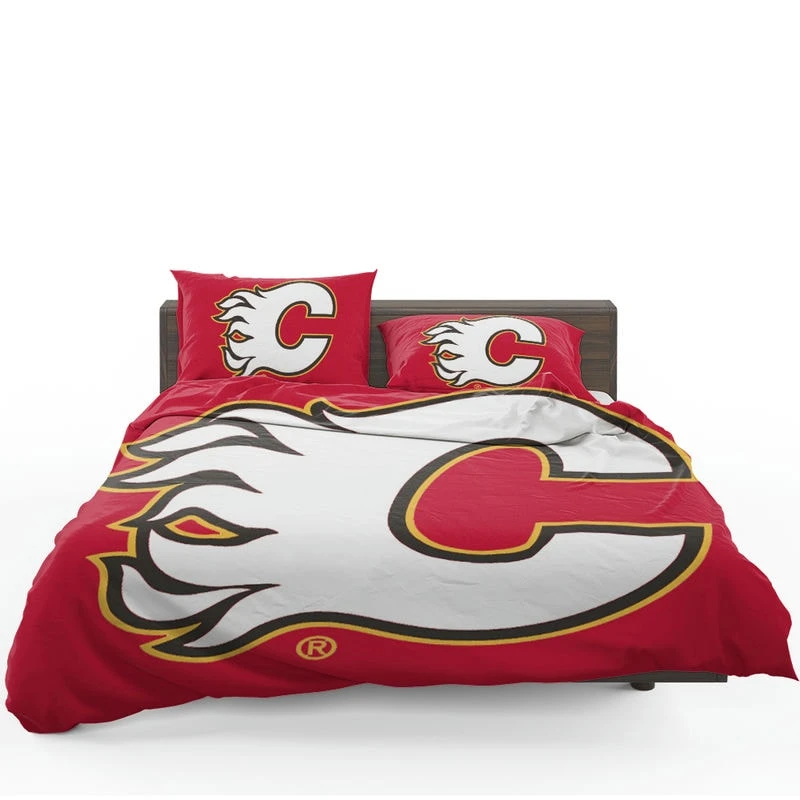 Calgary Flames Professional NHL Hockey Team Bedding Set