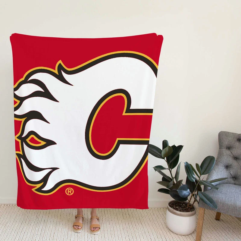 Calgary Flames Professional NHL Hockey Team Fleece Blanket