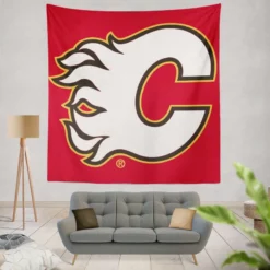 Calgary Flames Professional NHL Hockey Team Tapestry