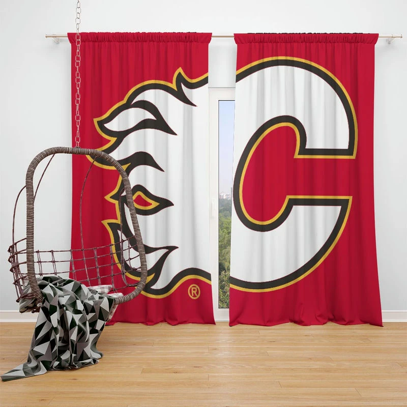 Calgary Flames Professional NHL Hockey Team Window Curtain