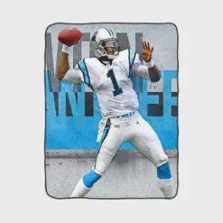 Cam Newton Successful Quarterback NFL Player Fleece Blanket 1