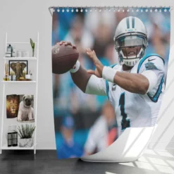 Cam Newton Top Ranked NFL Player Shower Curtain