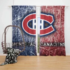 Canadiens Strong NHL Hockey Club Window Curtain