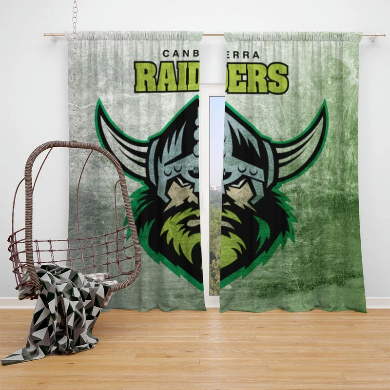 Canberra Raiders Australian Professional Rugby Club Window Curtain