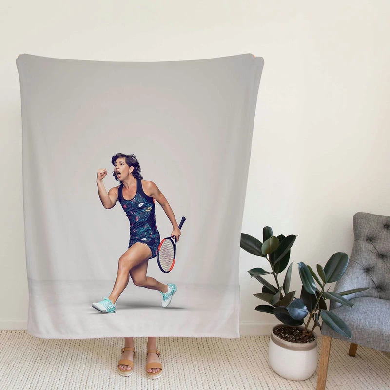 Carla Suarez Navarro Exellent Spanish Tennis Player Fleece Blanket