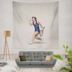 Carla Suarez Navarro Exellent Spanish Tennis Player Tapestry