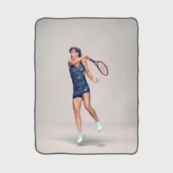 Carla Suarez Navarro Populer Spanish Tennis Player Fleece Blanket 1