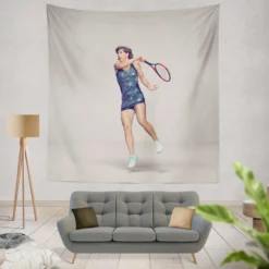 Carla Suarez Navarro Populer Spanish Tennis Player Tapestry