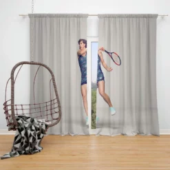 Carla Suarez Navarro Populer Spanish Tennis Player Window Curtain