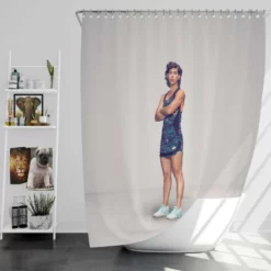 Carla Suarez Navarro Professional Spanish Tennis Player Shower Curtain