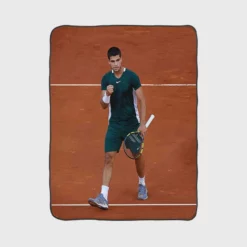 Carlos Alcaraz Exellent ATP Tennis Player Fleece Blanket 1