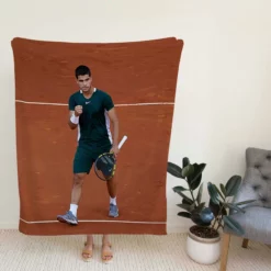 Carlos Alcaraz Exellent ATP Tennis Player Fleece Blanket