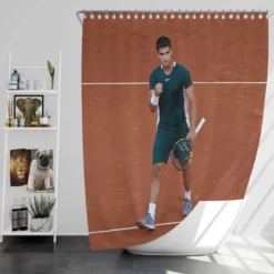 Carlos Alcaraz Exellent ATP Tennis Player Shower Curtain