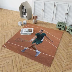 Carlos Alcaraz Spanish Professional ATP Tennis Player Rug 1