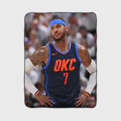 Carmelo Anthony American Professional Basketball Player Fleece Blanket 1