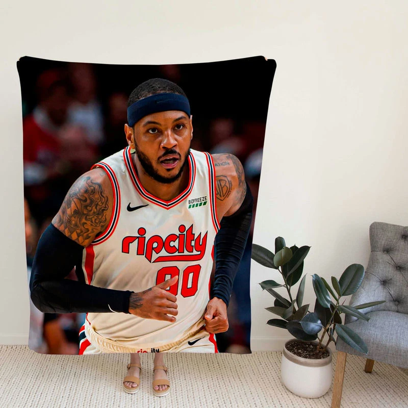 Carmelo Anthony Top Ranked NBA Basketball Player Fleece Blanket