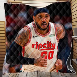 Carmelo Anthony Top Ranked NBA Basketball Player Quilt Blanket