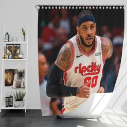 Carmelo Anthony Top Ranked NBA Basketball Player Shower Curtain