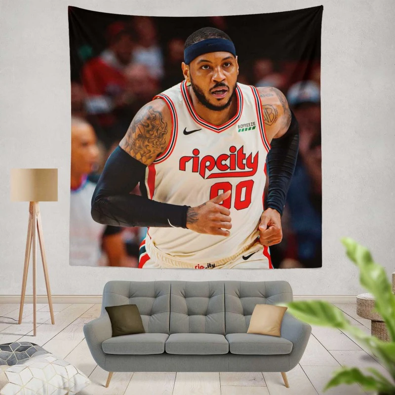 Carmelo Anthony Top Ranked NBA Basketball Player Tapestry